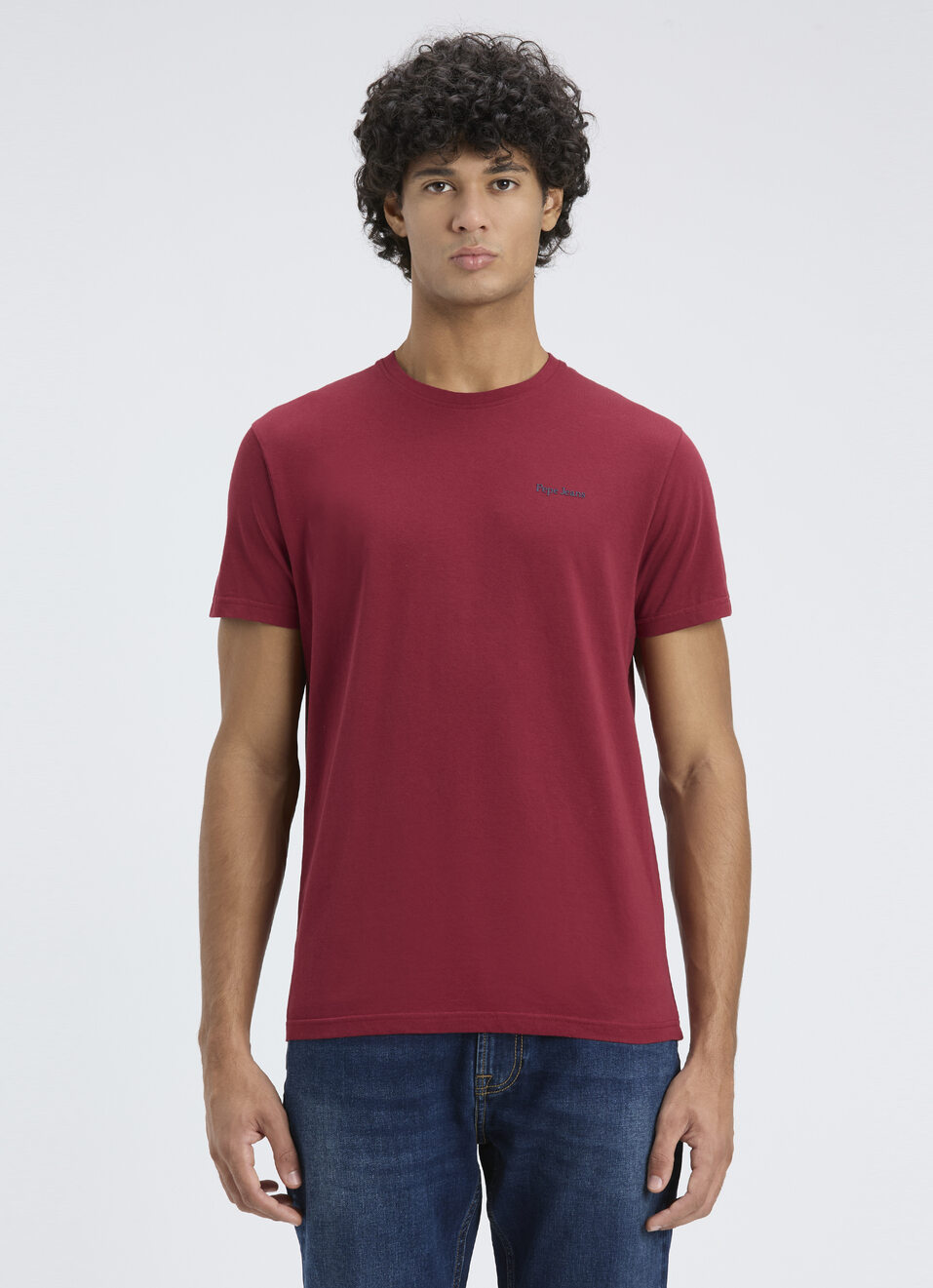 Men Red Back Graphic Print Short Sleeve T-shirt, , large image number 1