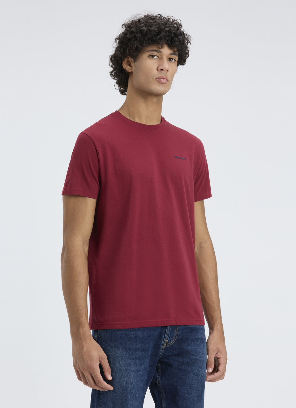 Men Red Back Graphic Print Short Sleeve T-shirt, , large image number 3