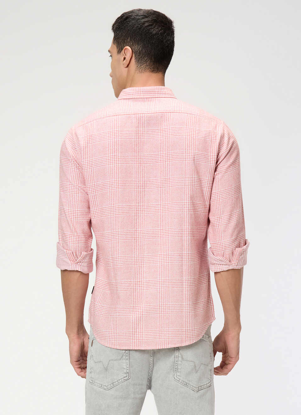 Men Red Checked Full Sleeve Shirt, , large image number 2