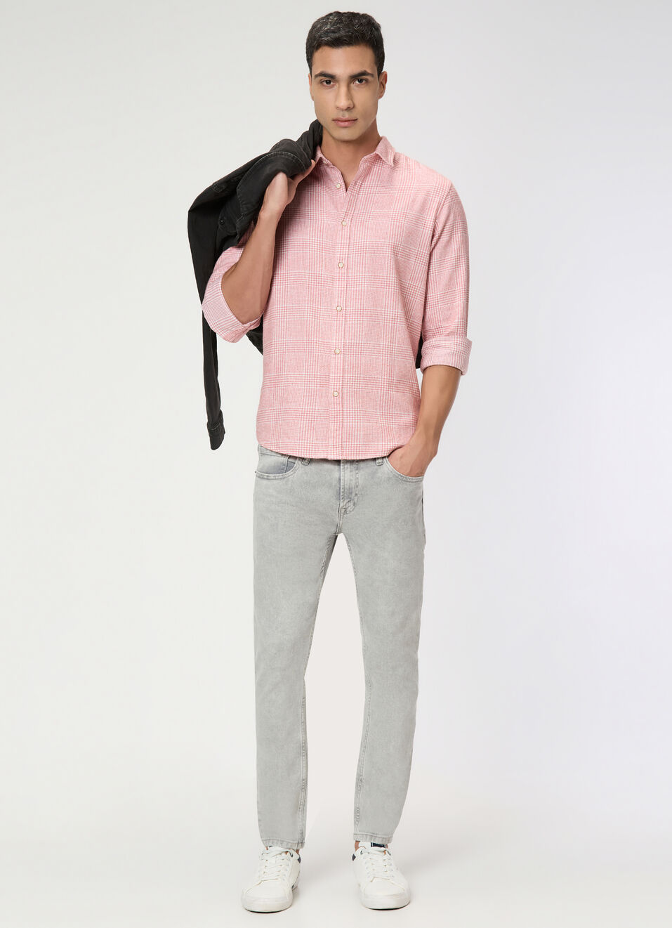 Men Red Checked Full Sleeve Shirt, , large image number 5