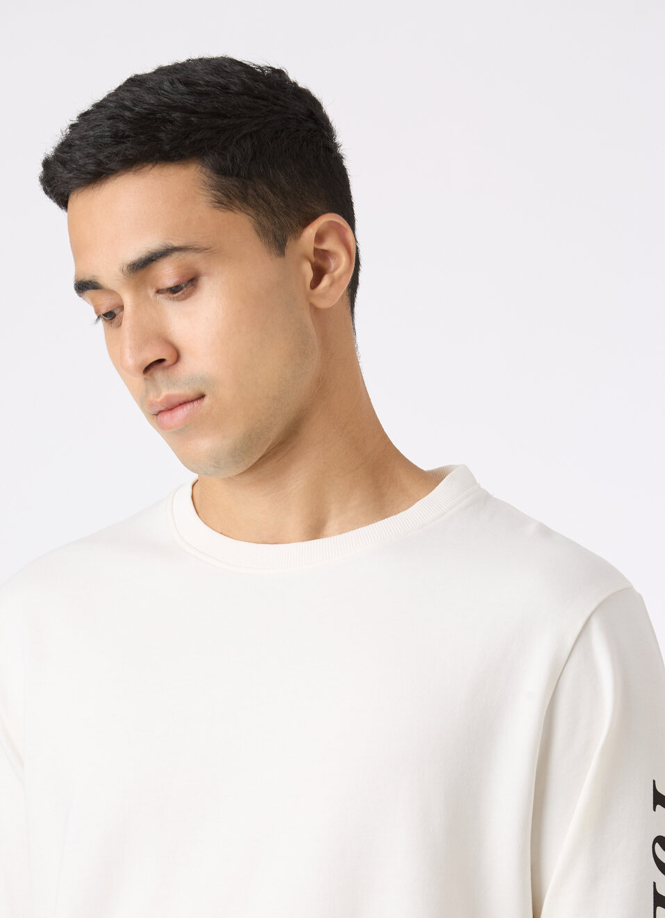 Men Off White Back Football Graphic Print Sweatshirt, , large image number 4