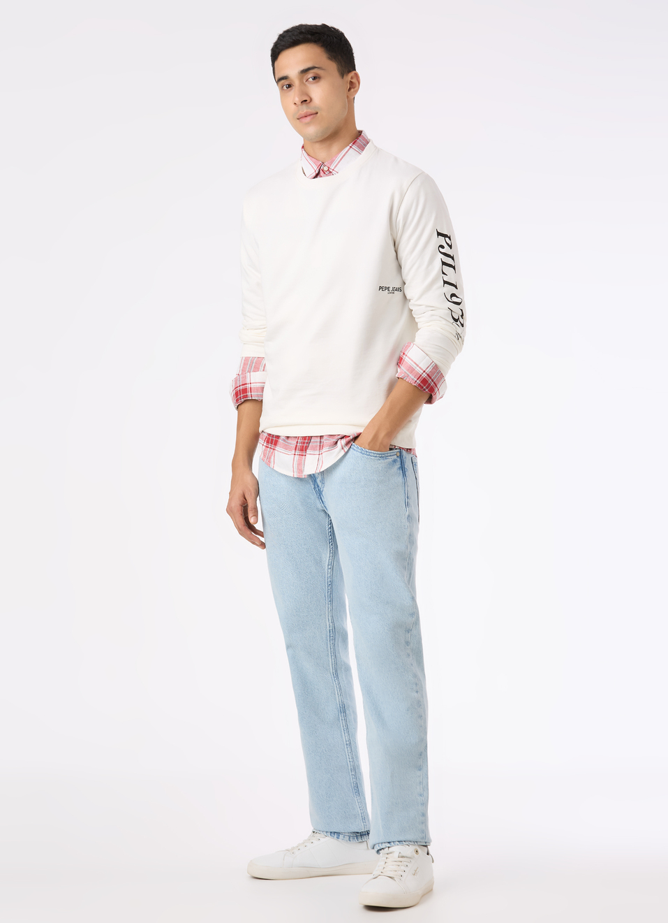 Men Off White Back Football Graphic Print Sweatshirt, , large image number 5