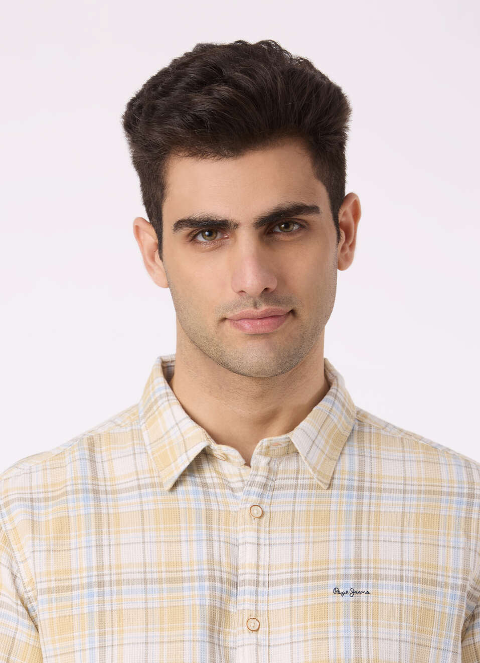 Men Yellow Check Full Sleeve Shirt, , large image number 4