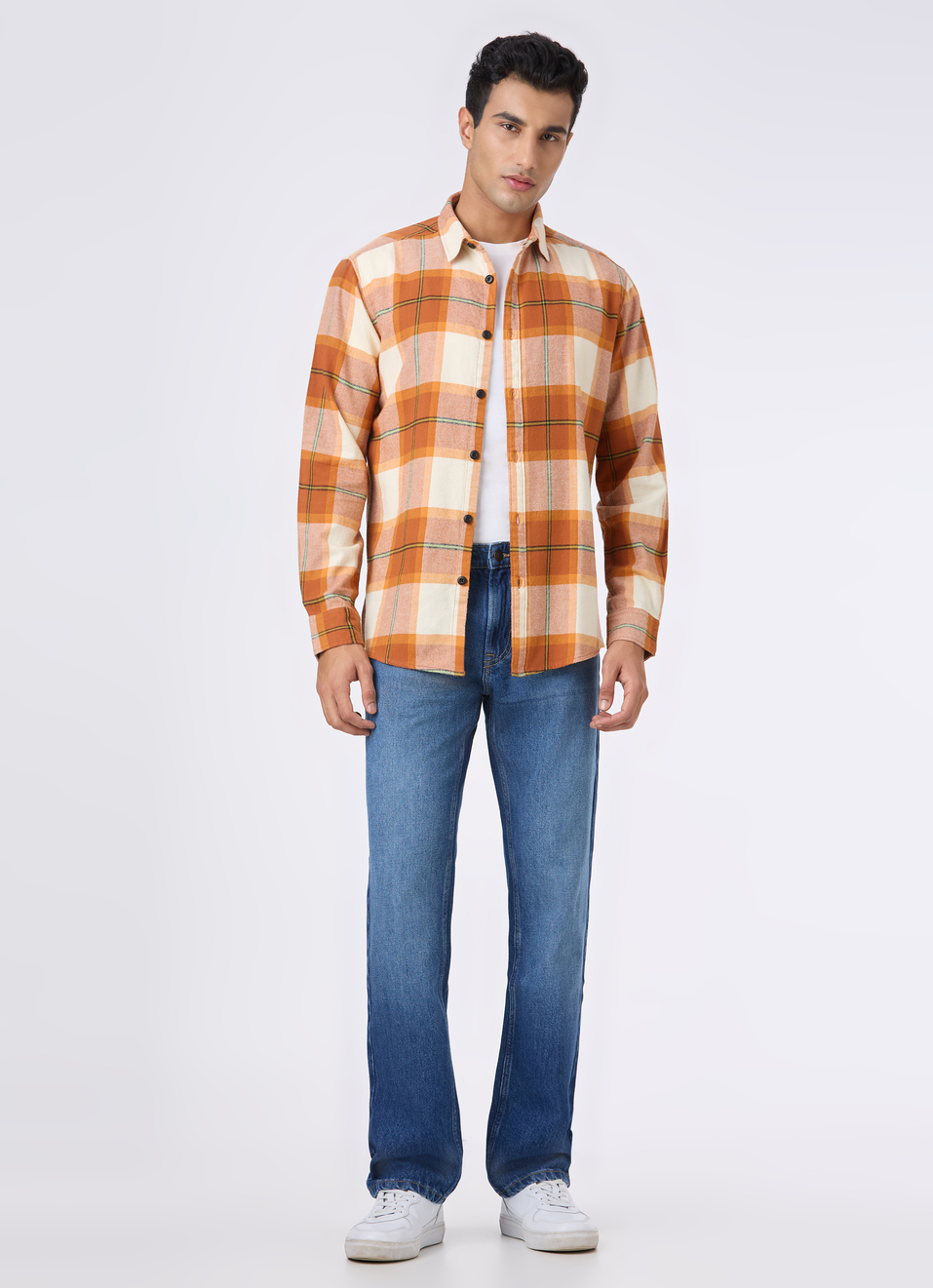 Men Brown Tarten Check Full Sleeve Shirt, , large image number 5