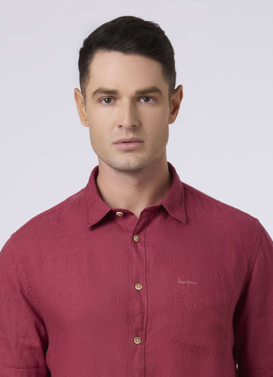 Men Rust Brown Pure Linen Full Sleeve Shirt, , large image number 4