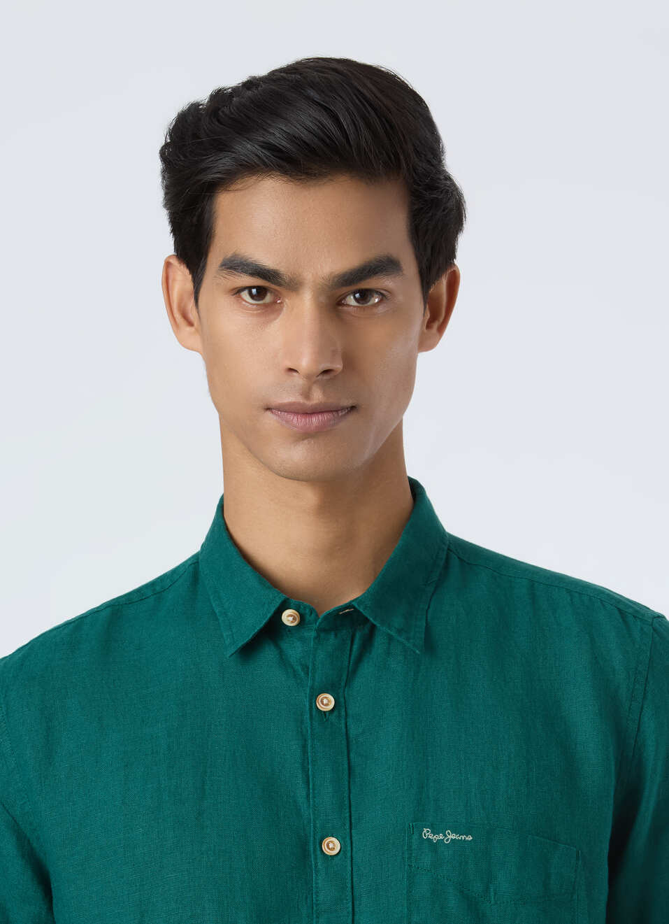 Men Green Pure Linen Full Sleeve Shirt, , large image number 4