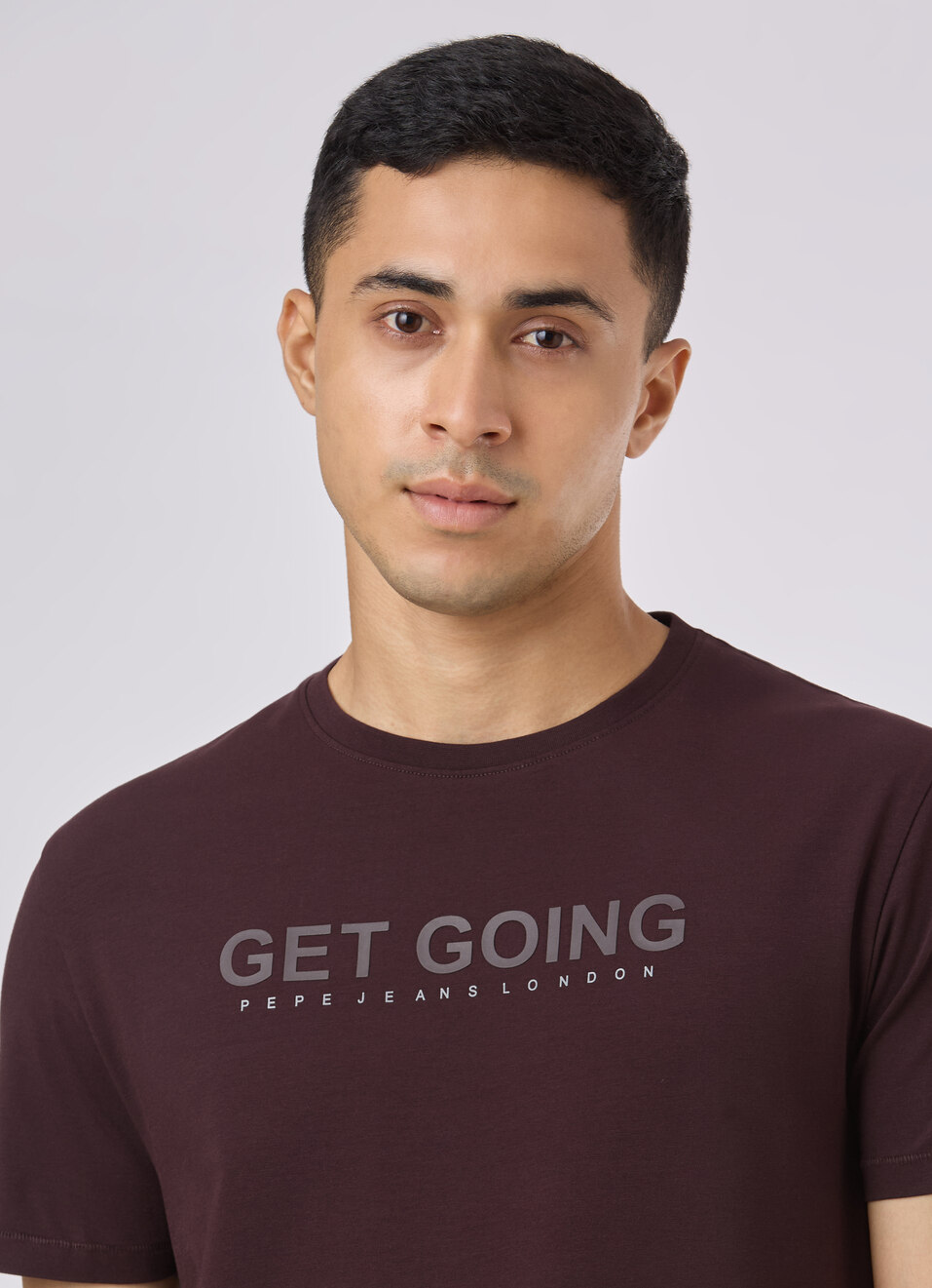 Men Brown Short Sleeve Stretch T-shirt, , large image number 4
