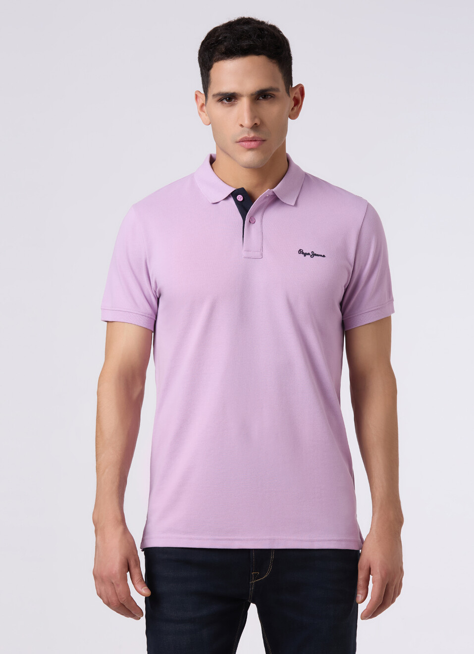 Men Purple Regular Fit Polo, , large image number 1