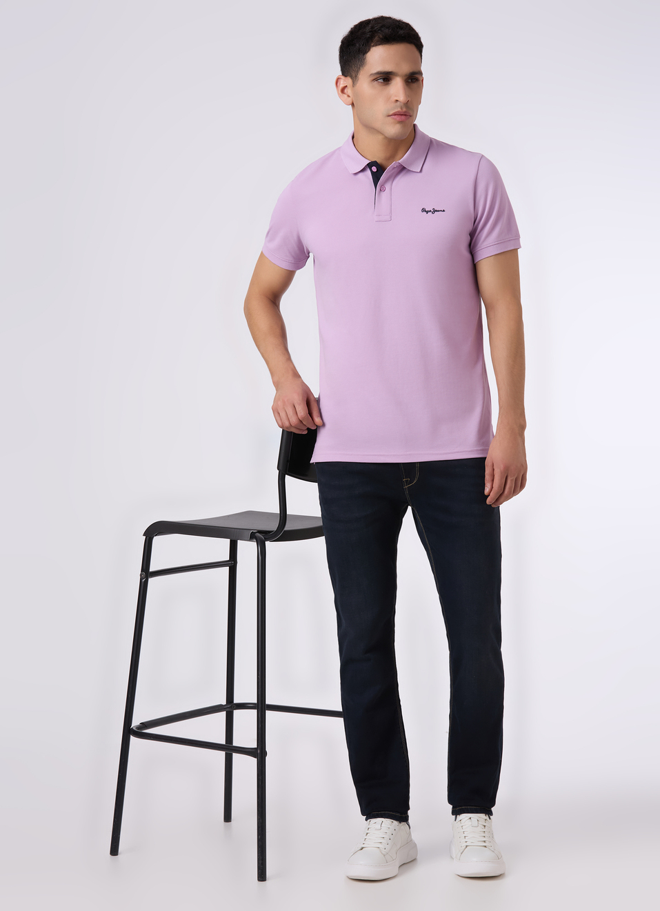 Men Purple Regular Fit Polo, , large image number 5