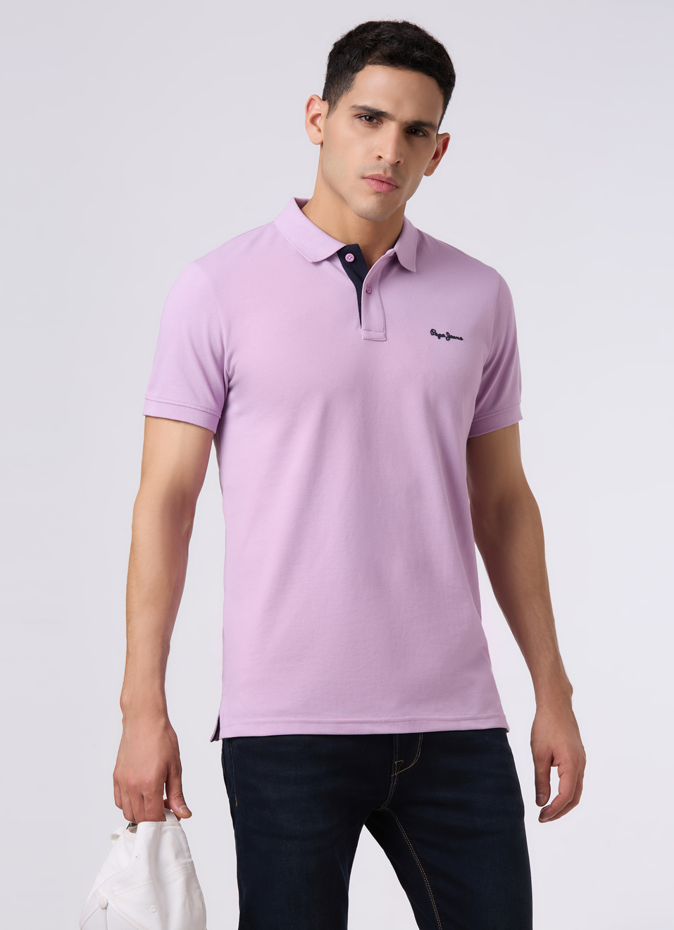 Men Purple Regular Fit Polo, , large image number 0