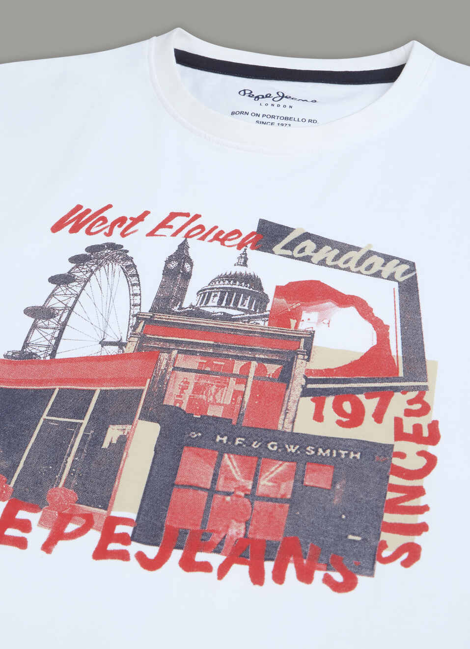 Men White Graphic Print Slim Fit T-shirt, , large image number 7