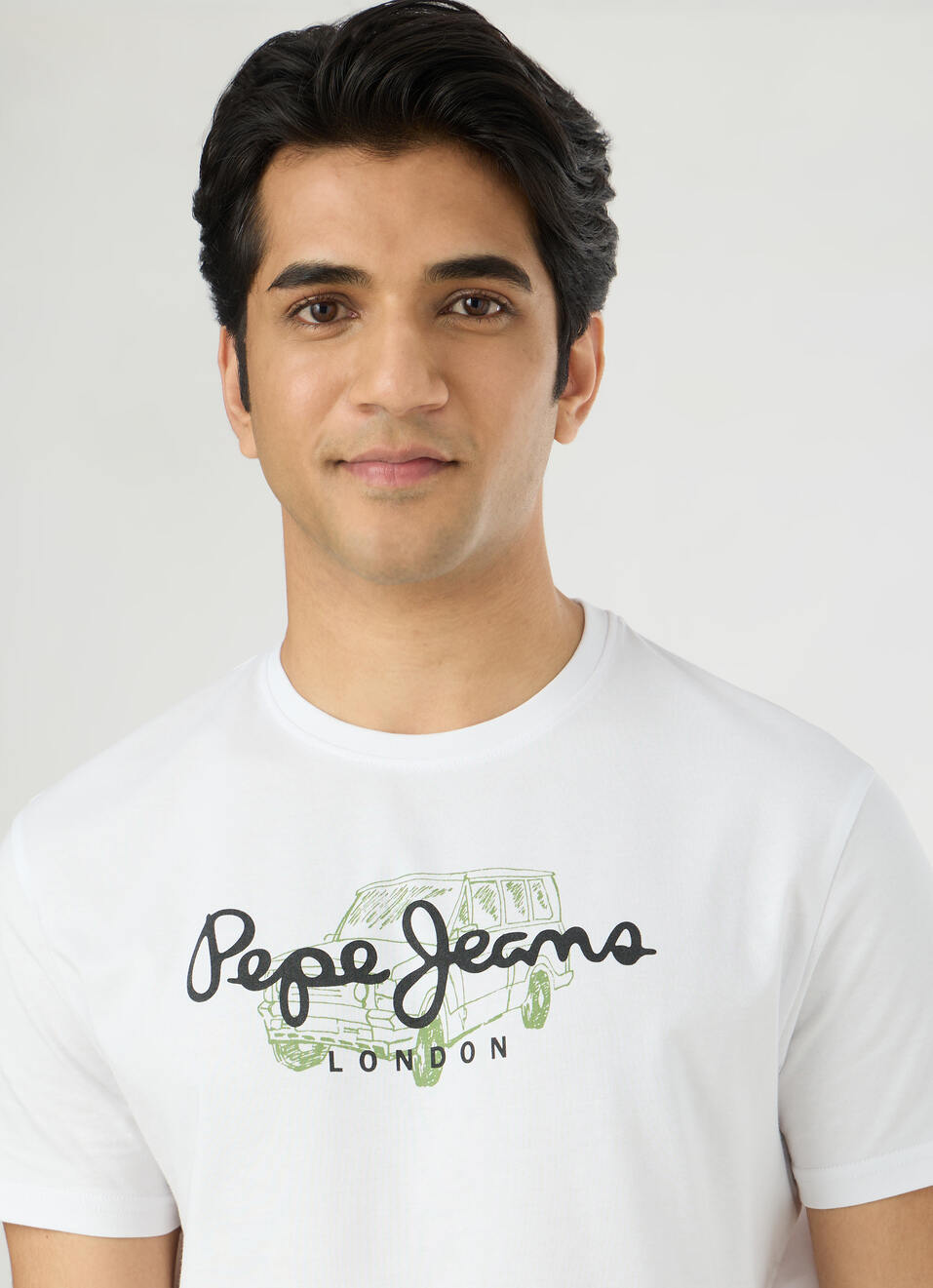 Men White Slim Graphic T-shirt, , large image number 4