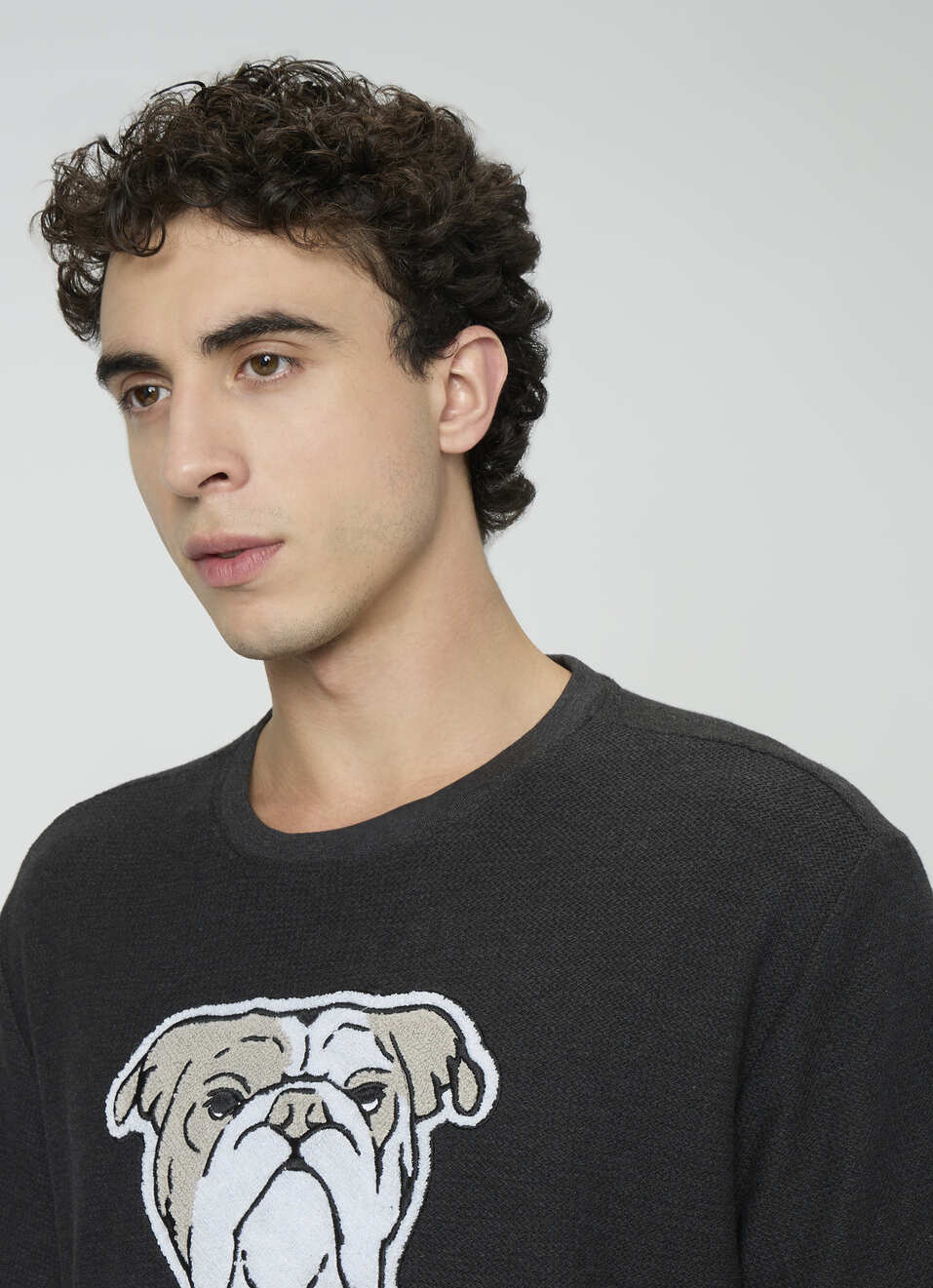 Men Grey Relaxed Graphic T-shirt, , large image number 4