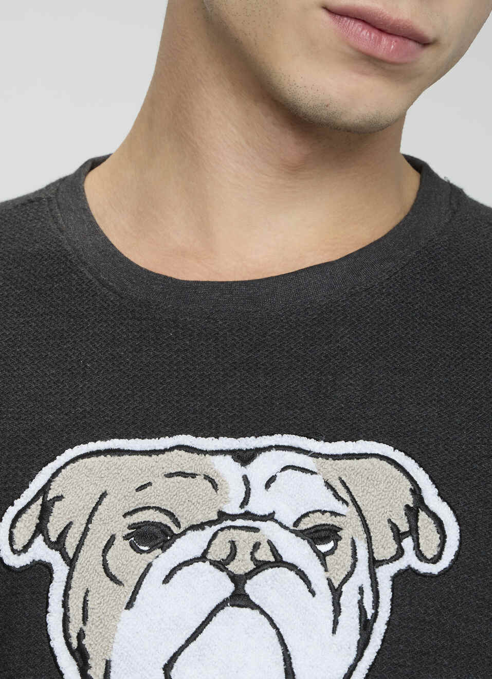 Men Grey Relaxed Graphic T-shirt, , large image number 6