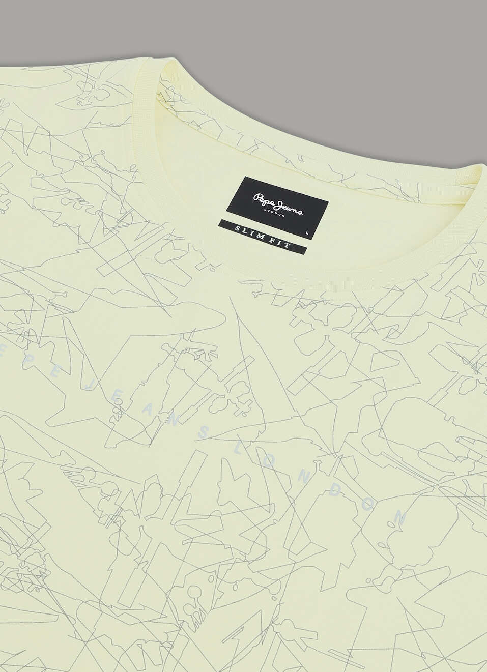 Men Yellow Abstract Print Slim Fit T-shirt, , large image number 7