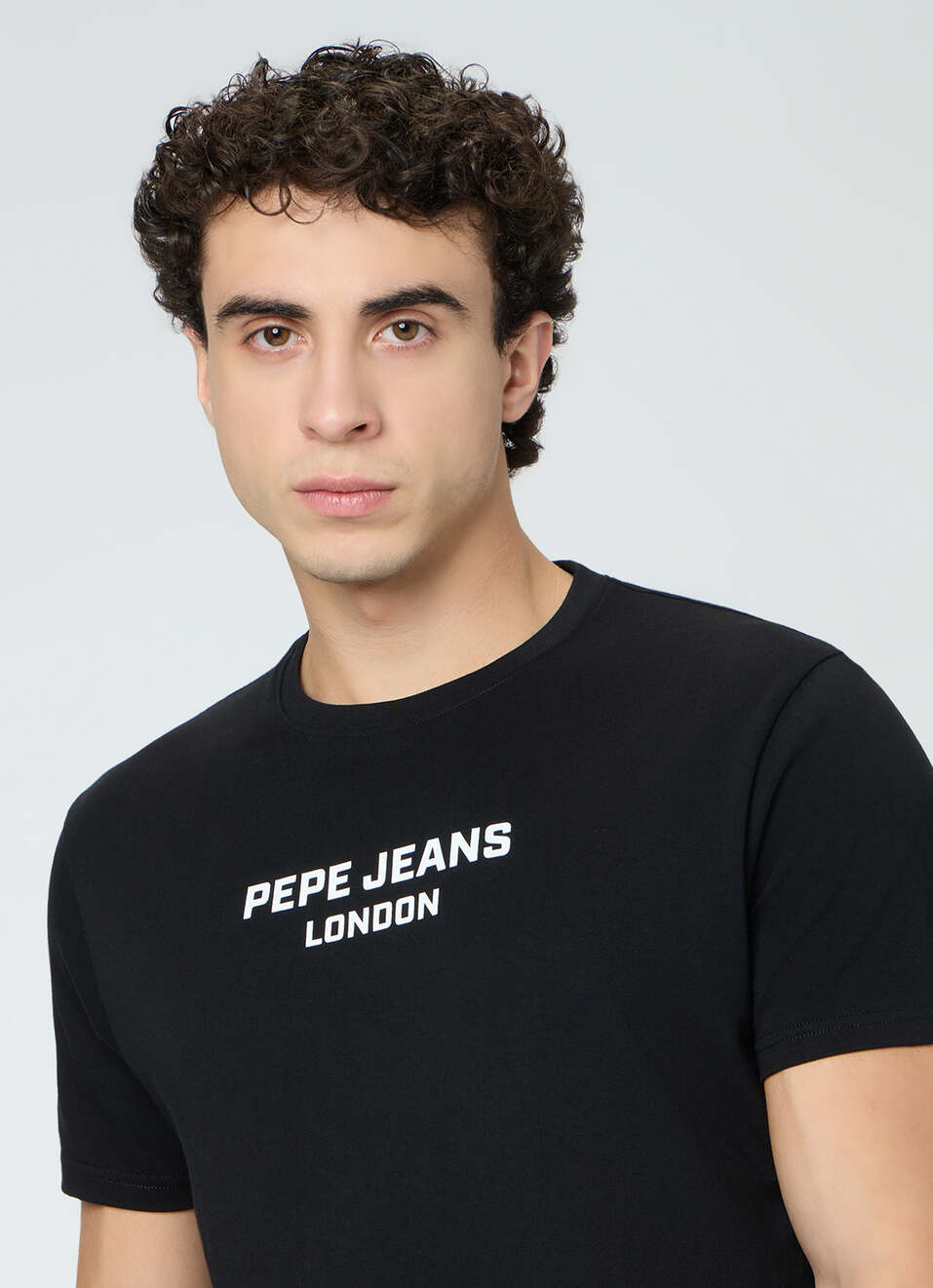 Men Black Graphic Slim Fit T-shirt, , large image number 4