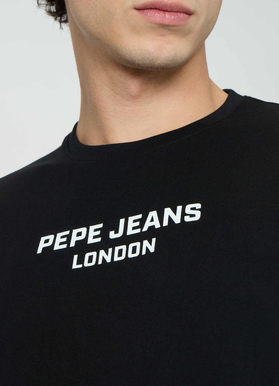 Men Black Graphic Slim Fit T-shirt, , large image number 7