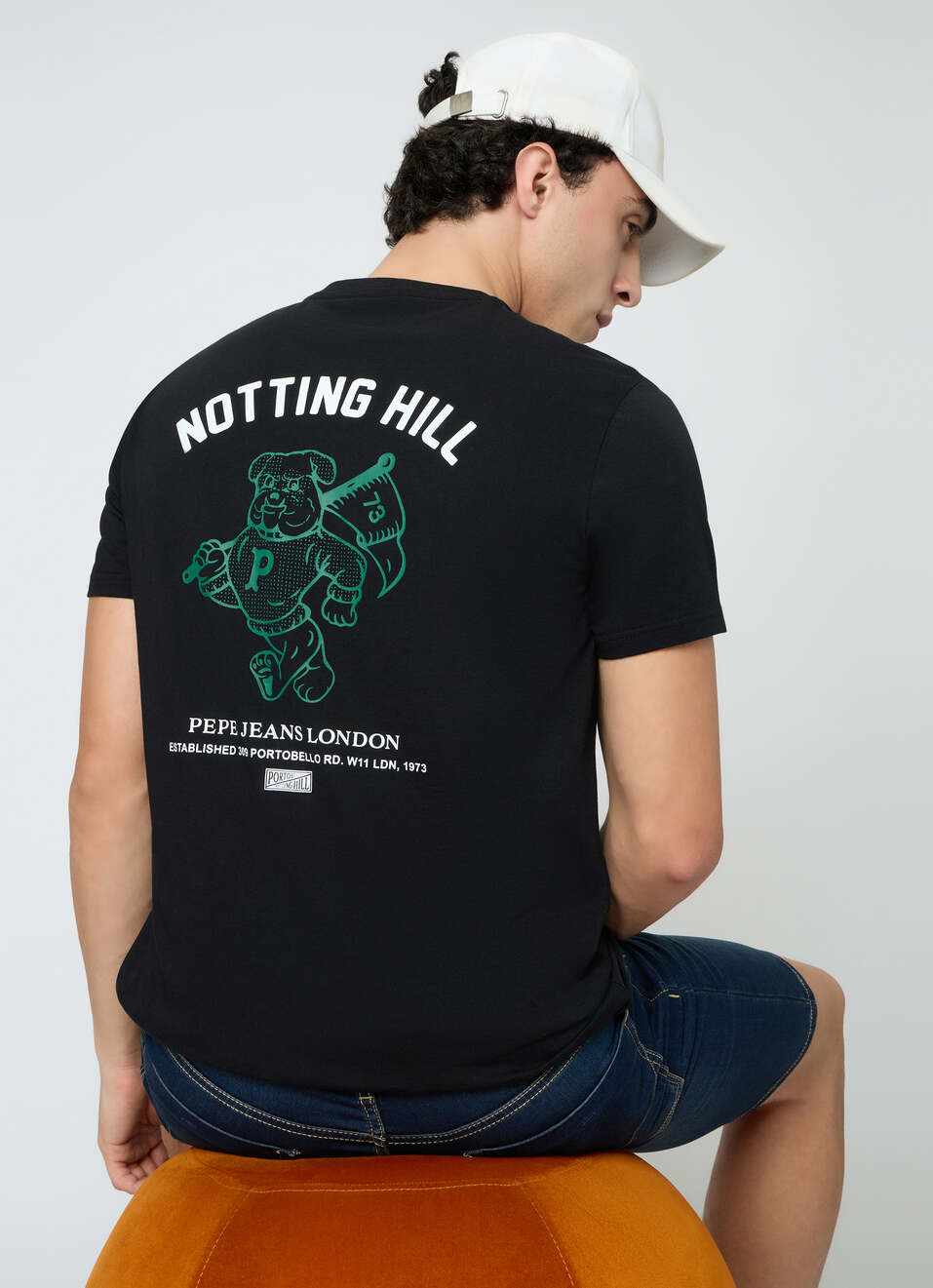 Men Black Graphic Slim Fit T-shirt, , large image number 0