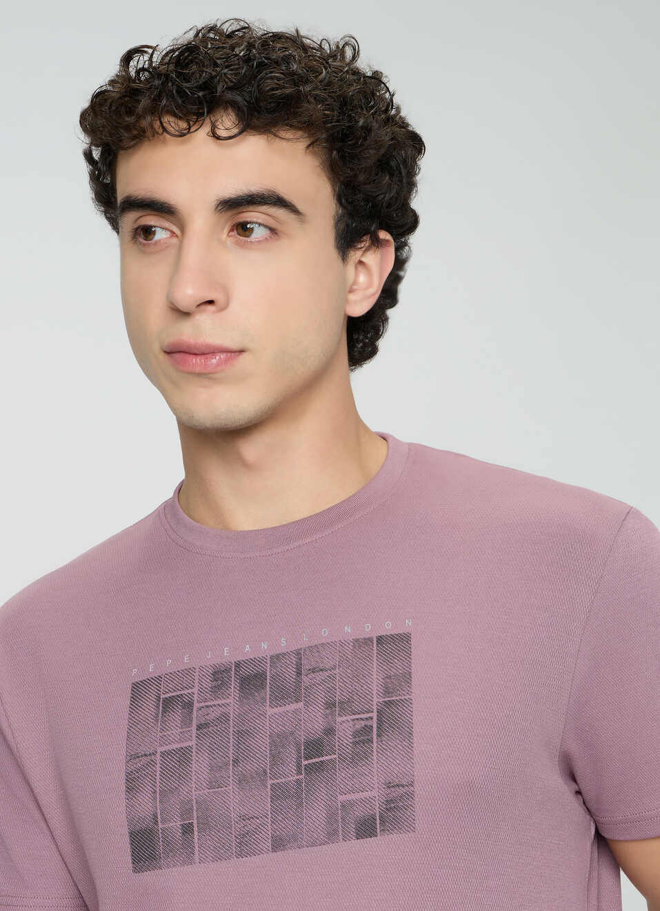 Men Purple Slim Fit Printed T-shirt, , large image number 4