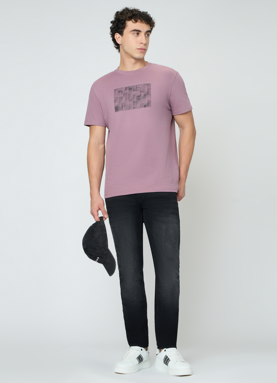 Men Purple Slim Fit Printed T-shirt, , large image number 5