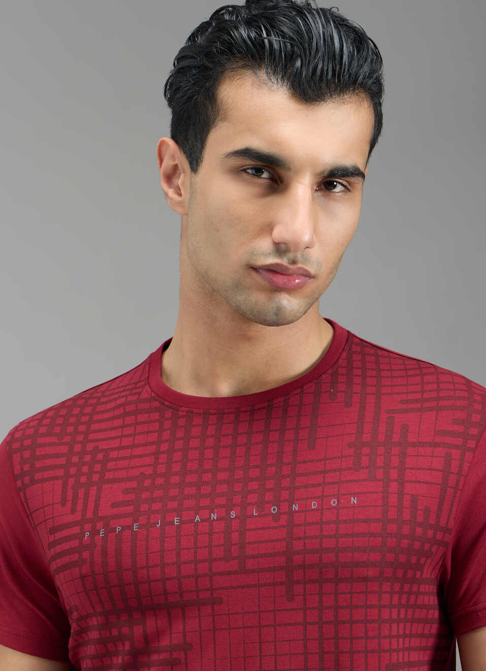 Men Red Graphic Print Slim Fit T-shirt, , large image number 4