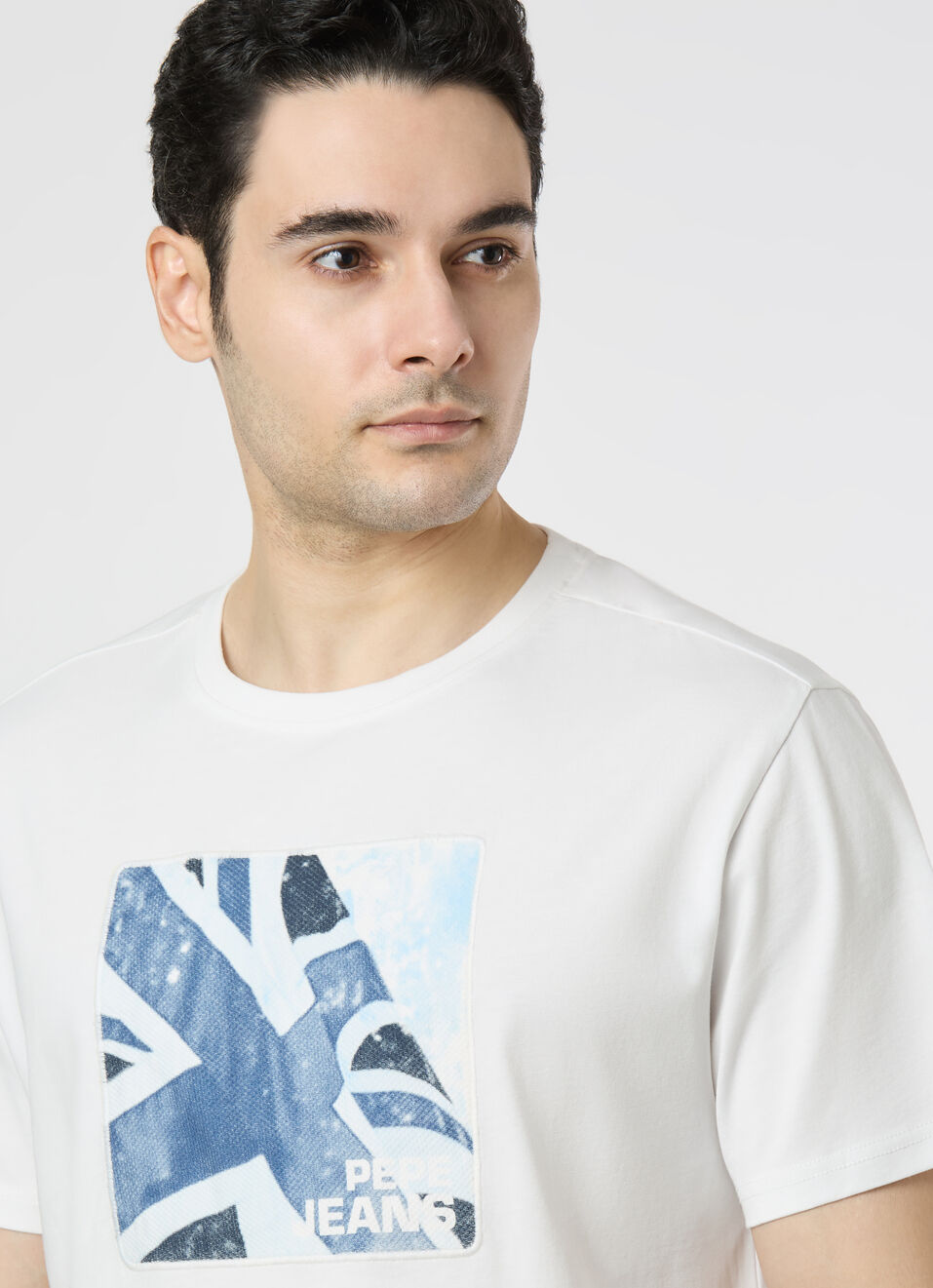 Men White Oversized Graphic T-shirt, , large image number 4