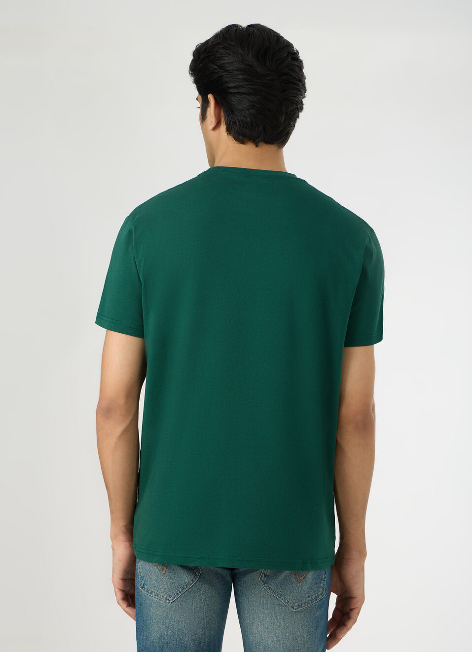 Men Green Slim Graphic T-shirt, , large image number 2