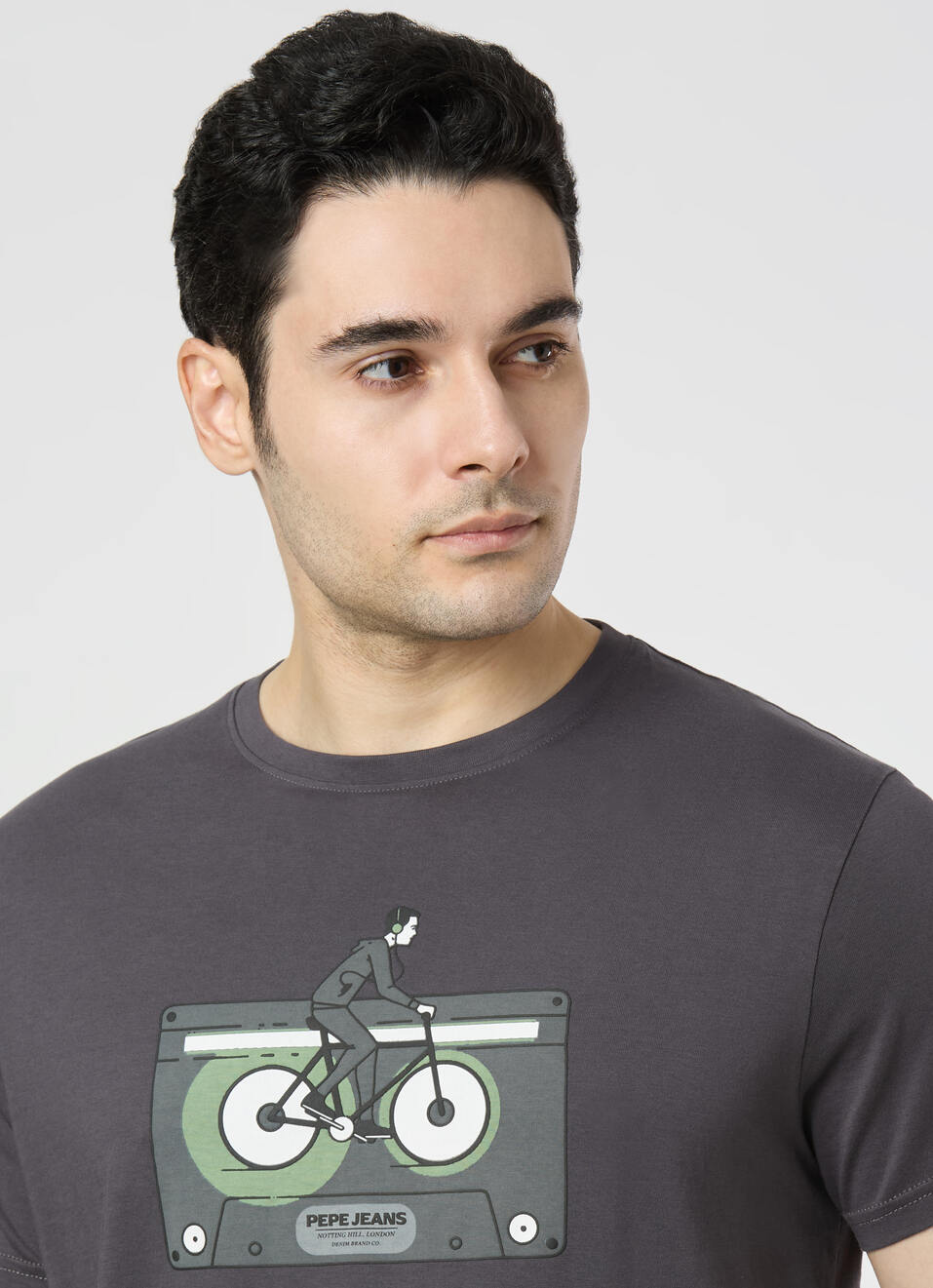 Men Elephant Green Slim Graphic T-shirt, , large image number 4