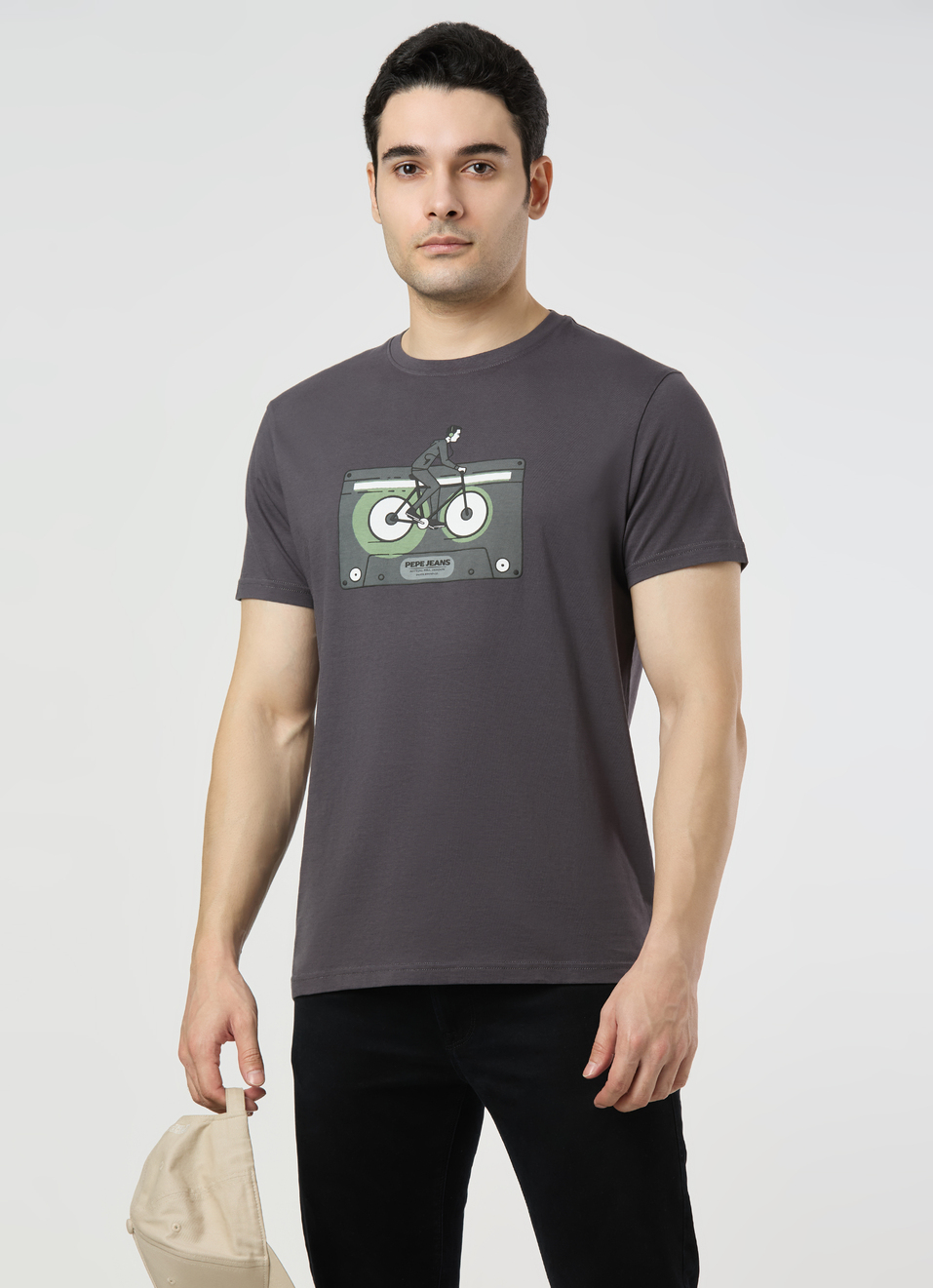 Men Elephant Green Slim Graphic T-shirt, , large image number 0