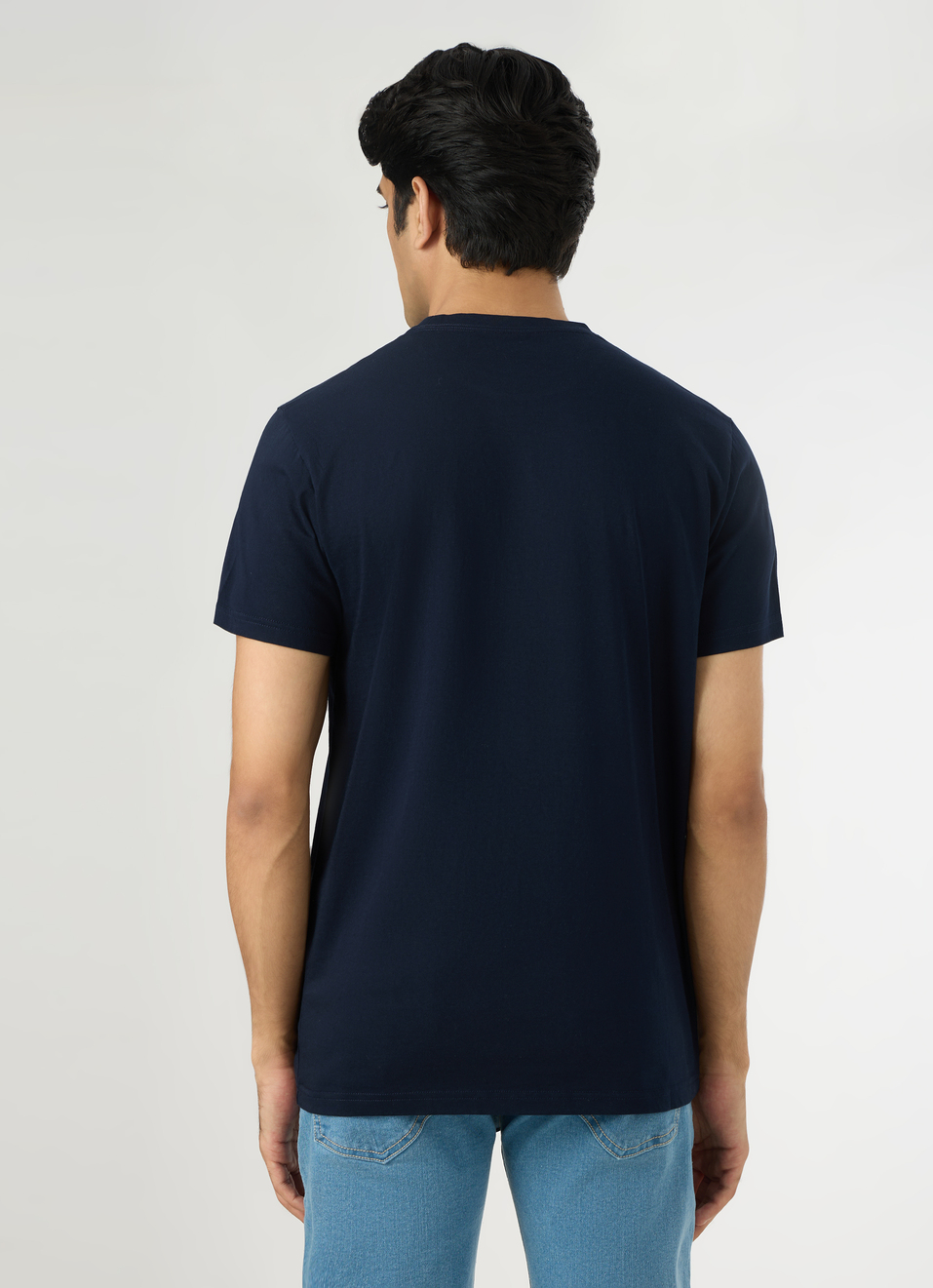 Men Navy Slim Graphic T-shirt, , large image number 2