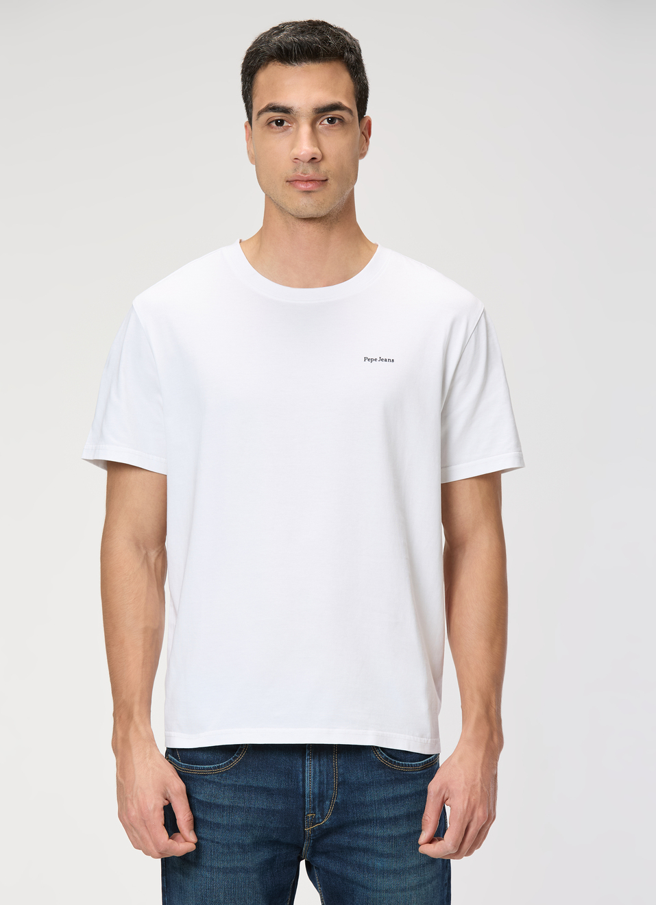 Men White Oversized Graphic T-shirt, , large image number 1