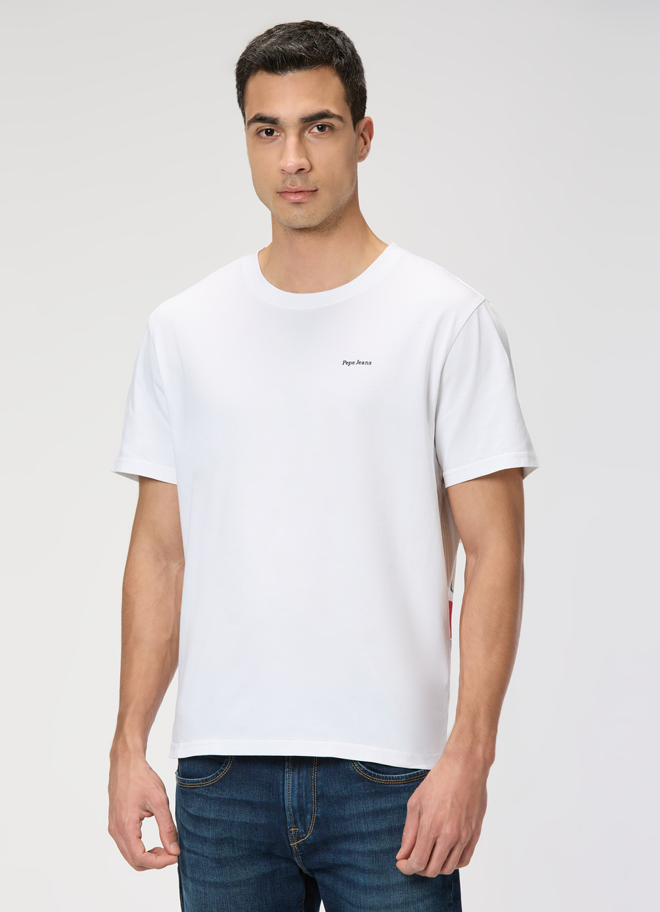 Men White Oversized Graphic T-shirt, , large image number 3