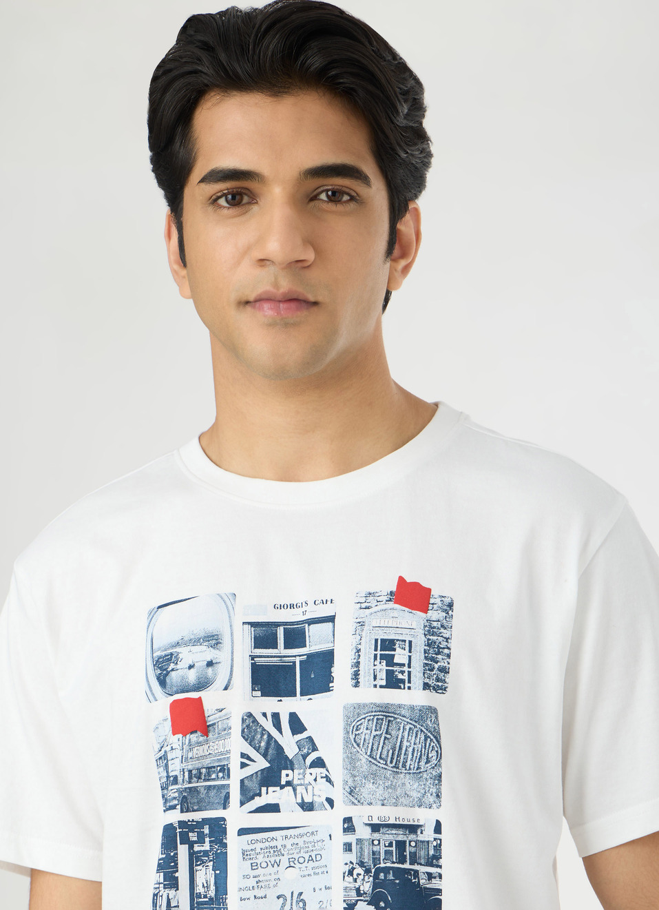 Men White Oversized Graphic T-shirt, , large image number 4