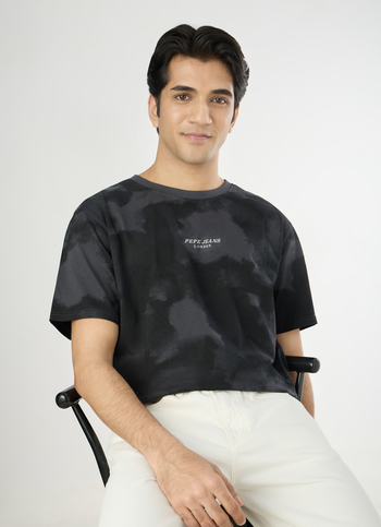 Men Elephant Green Relaxed Fit Printed T-shirt
