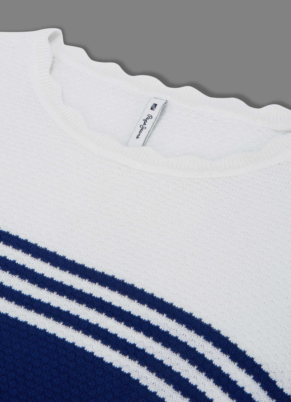 Women Blue Self Design Regular Fit Flat Knit Top, , large image number 3