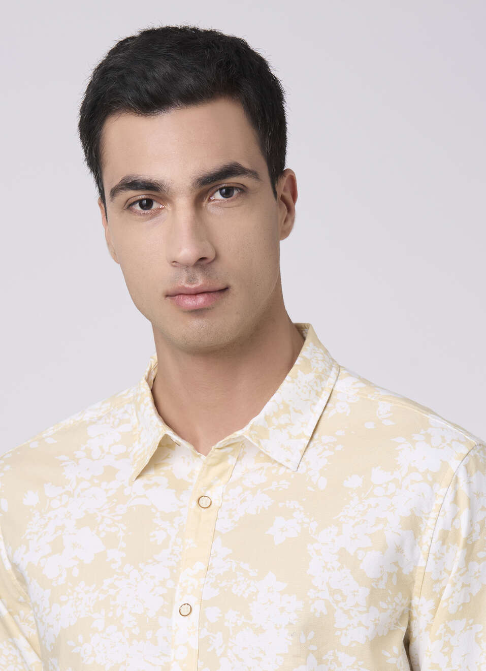 Men Beige Floral Printed Regular Fit Full Sleeve Casual Shirt, , large image number 4