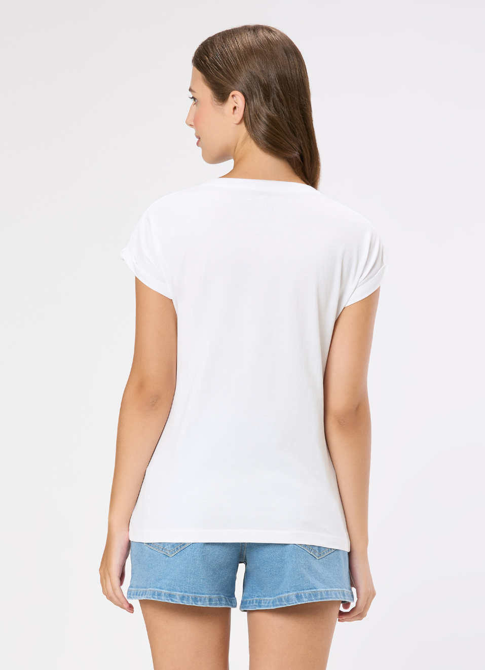 Women White Graphic Print T-shirt, , large image number 2
