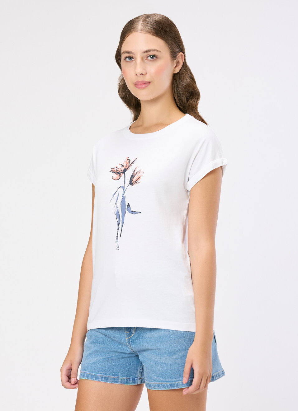 Women White Graphic Print T-shirt, , large image number 3