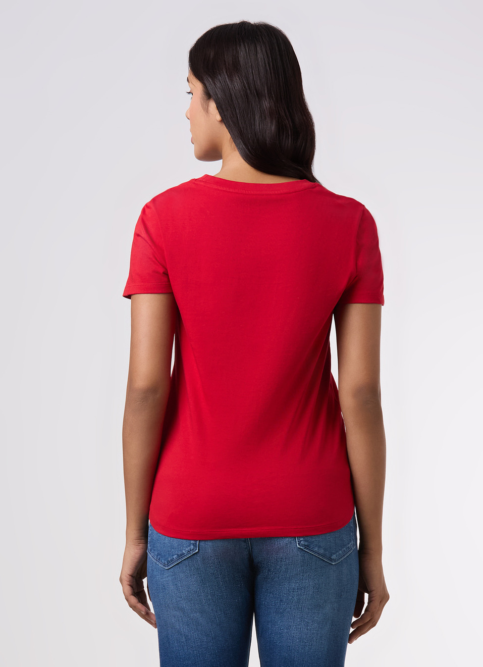 Women Crimson Red Placement Print T-shirt, , large image number 2