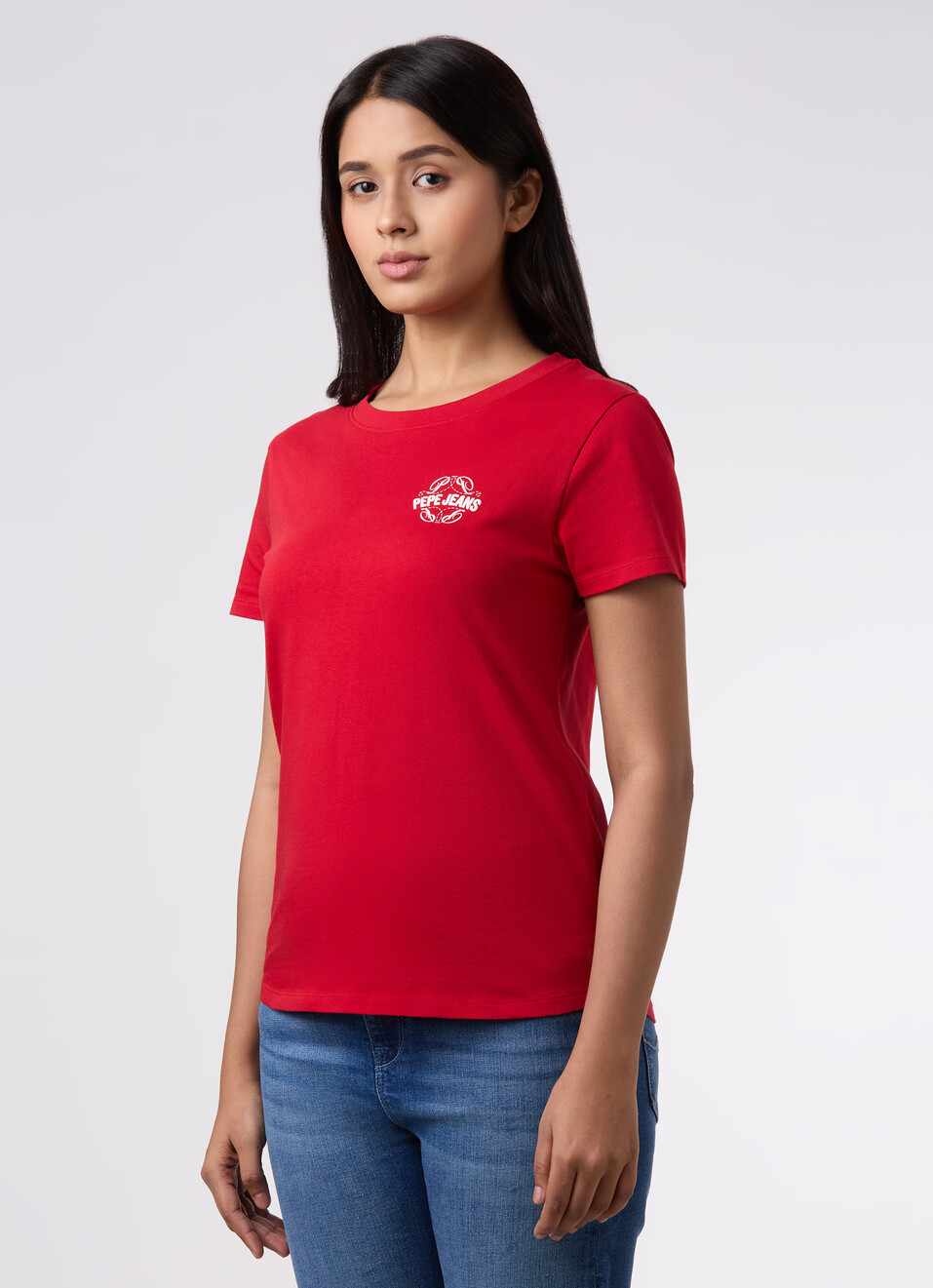 Women Crimson Red Placement Print T-shirt, , large image number 3