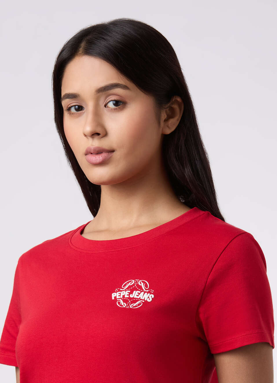 Women Crimson Red Placement Print T-shirt, , large image number 4
