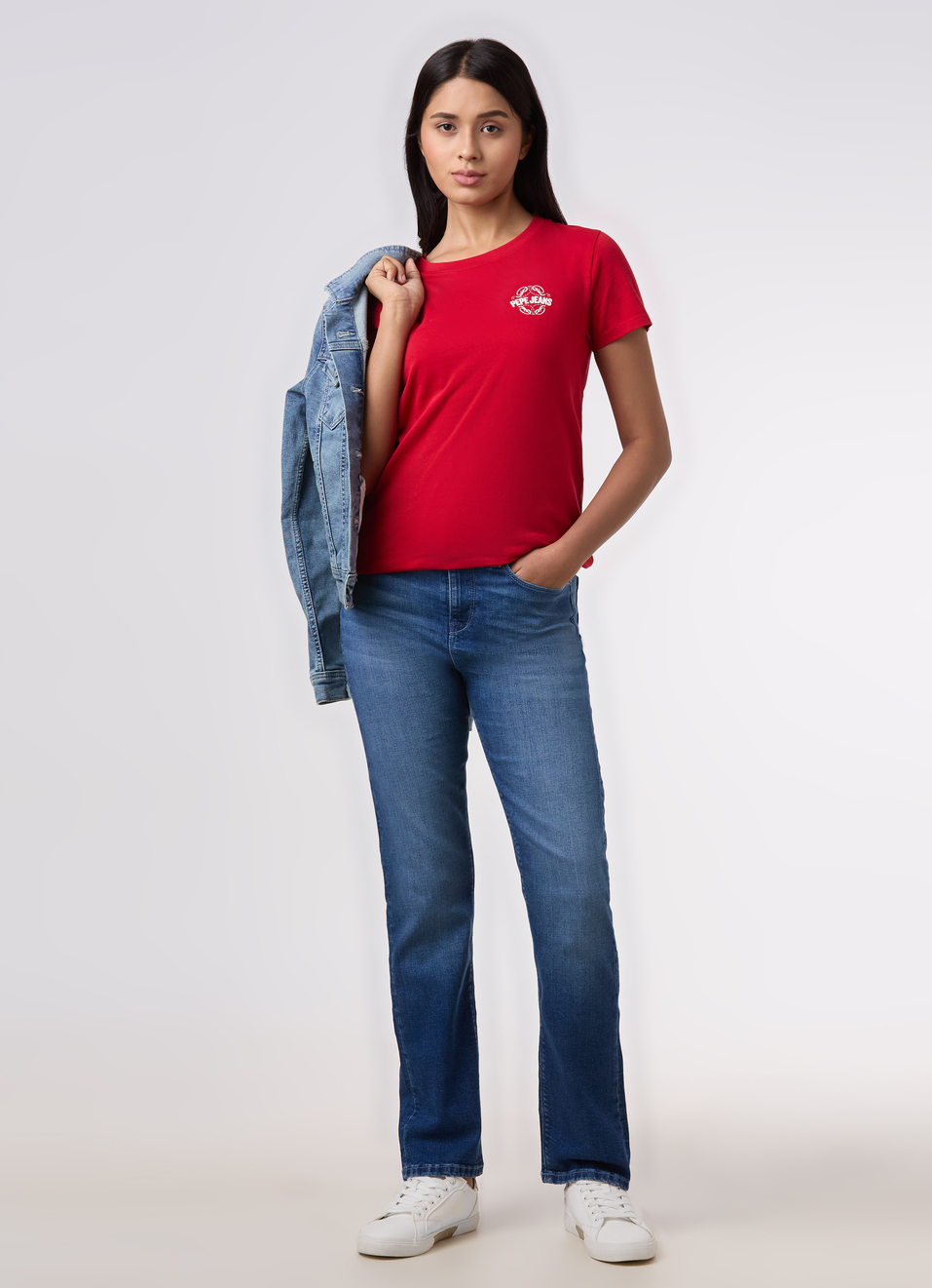 Women Crimson Red Placement Print T-shirt, , large image number 5