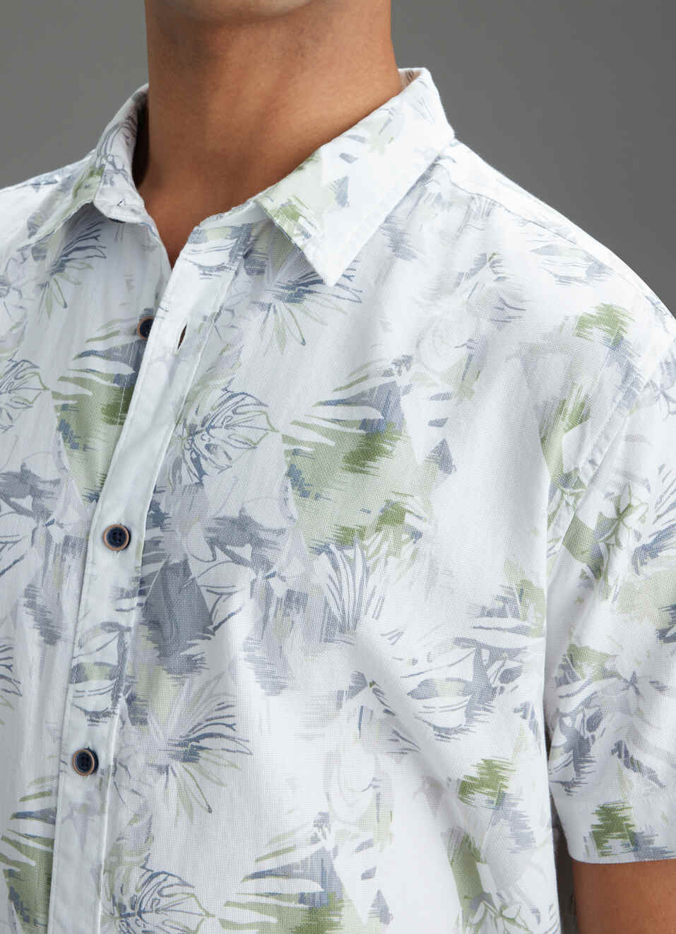 Men Green Tropical Short Sleeves Shirt, , large image number 1