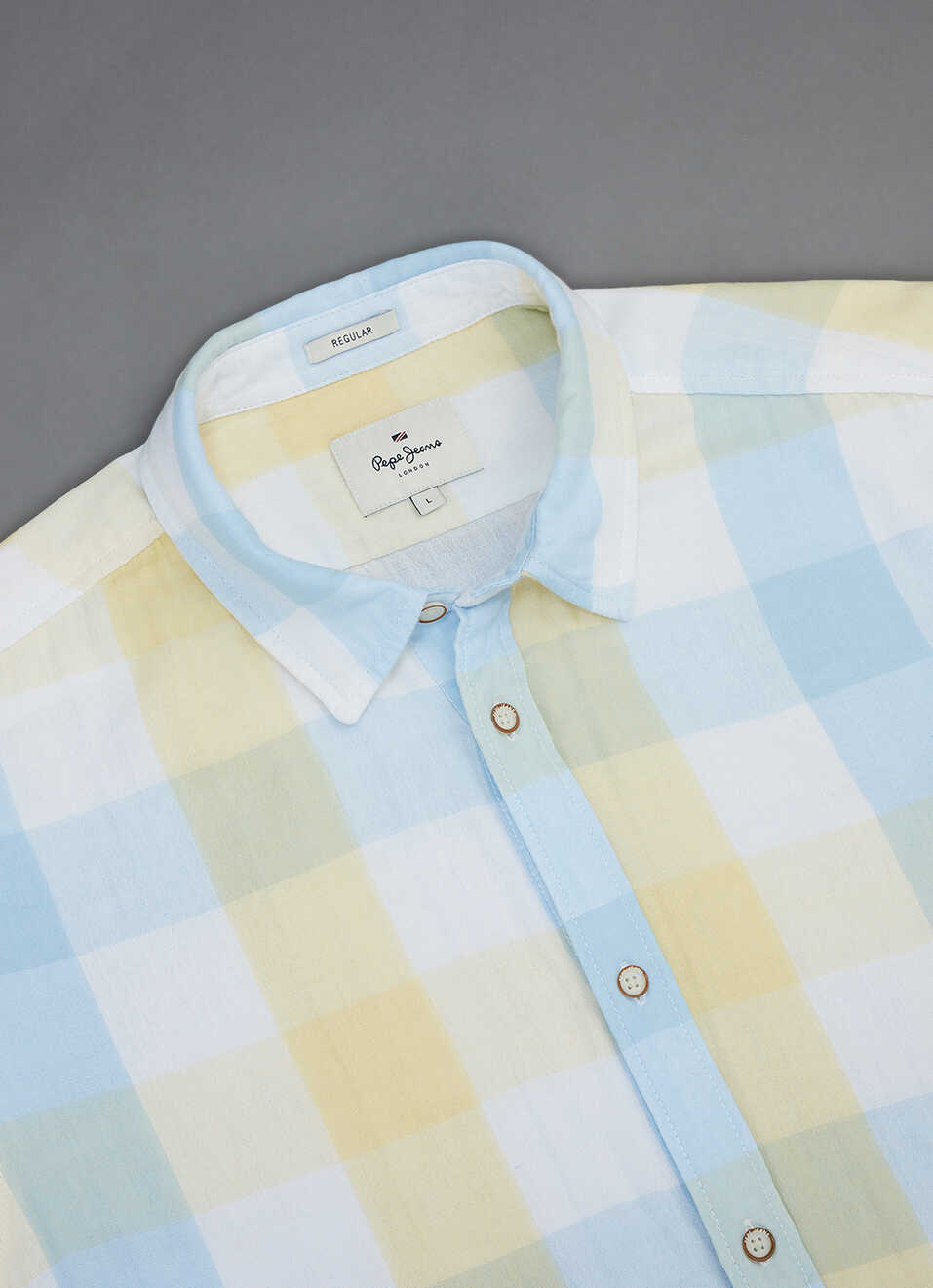Men Yellow Checked Regular Fit Shirt, , large image number 3