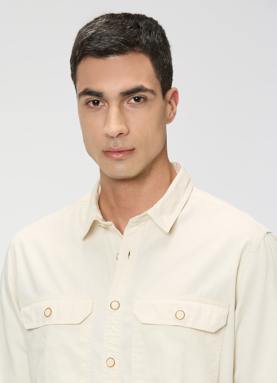 Men Beige Textured Full Sleeve Shirt, , large image number 4