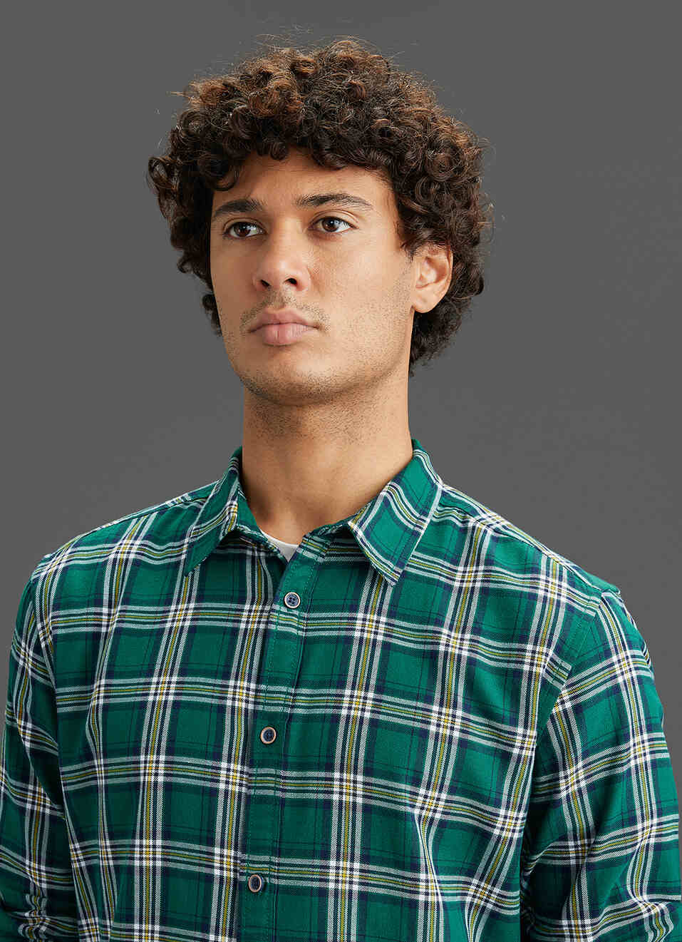 Men Green Checked Regular Fit Long Sleeve Shirt, , large image number 4