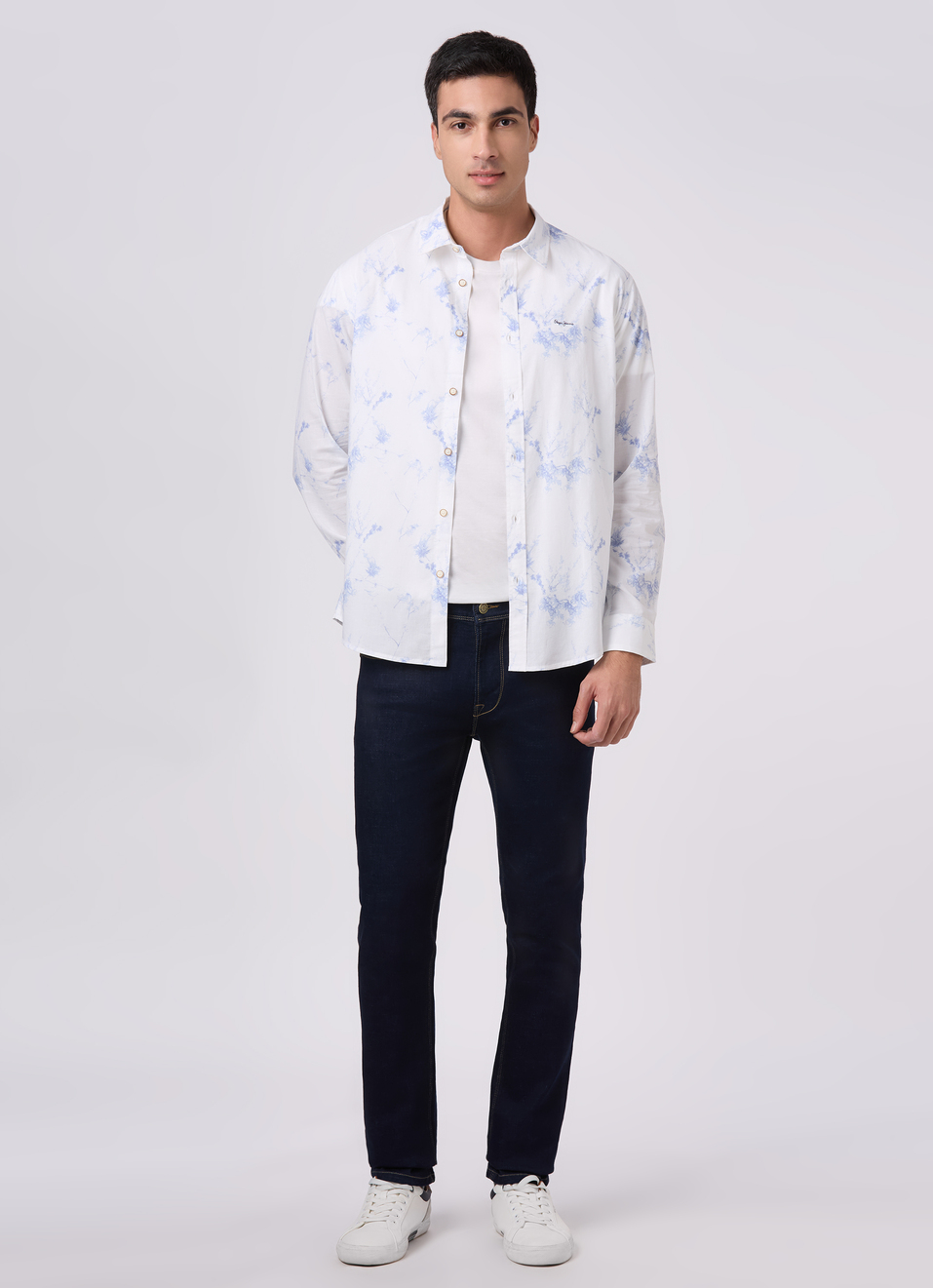 Mens White Textured Full Sleeves Shirts, , large image number 5