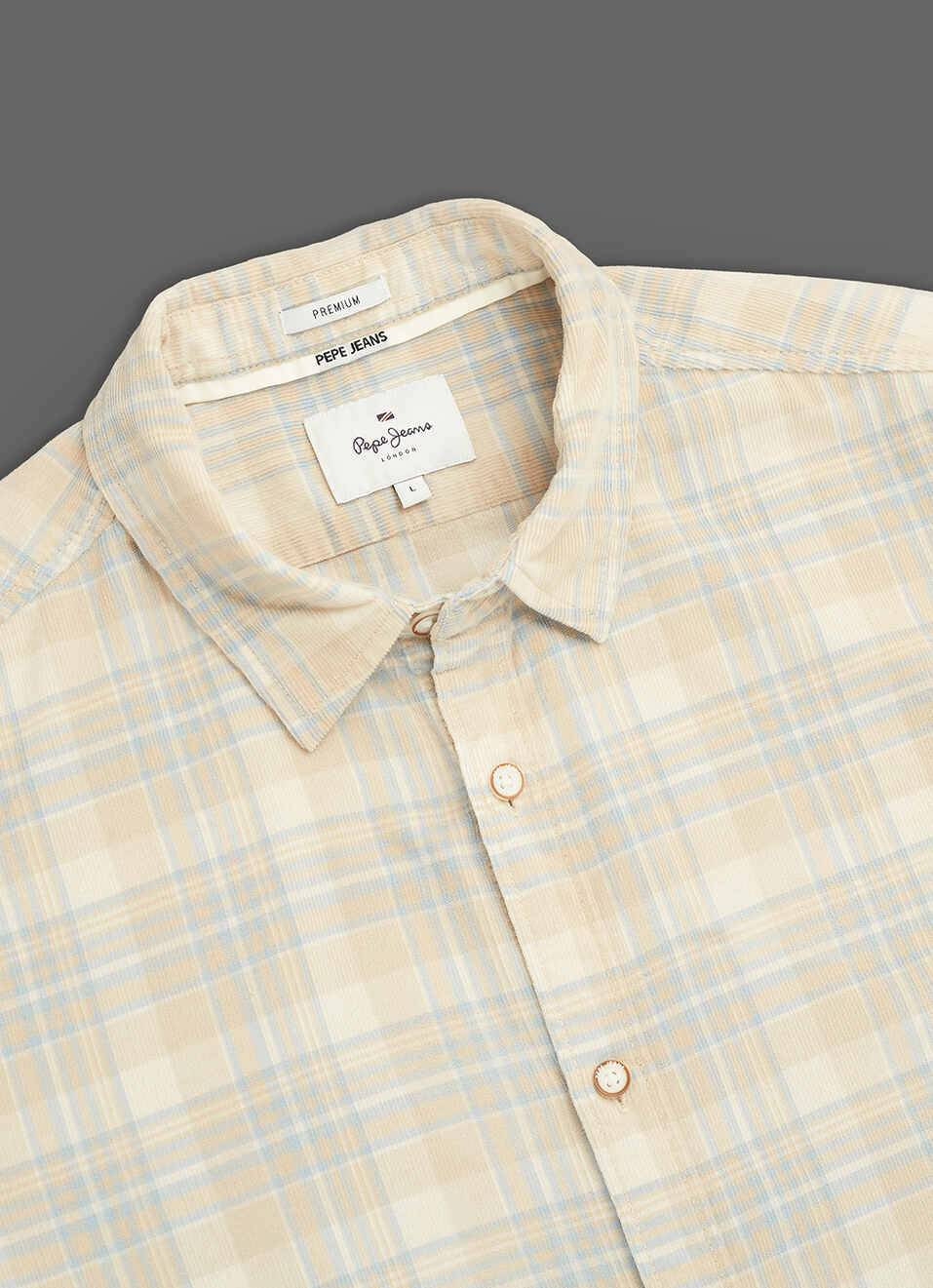 Men Beige Checked Regular Fit Shirt, , large image number 3