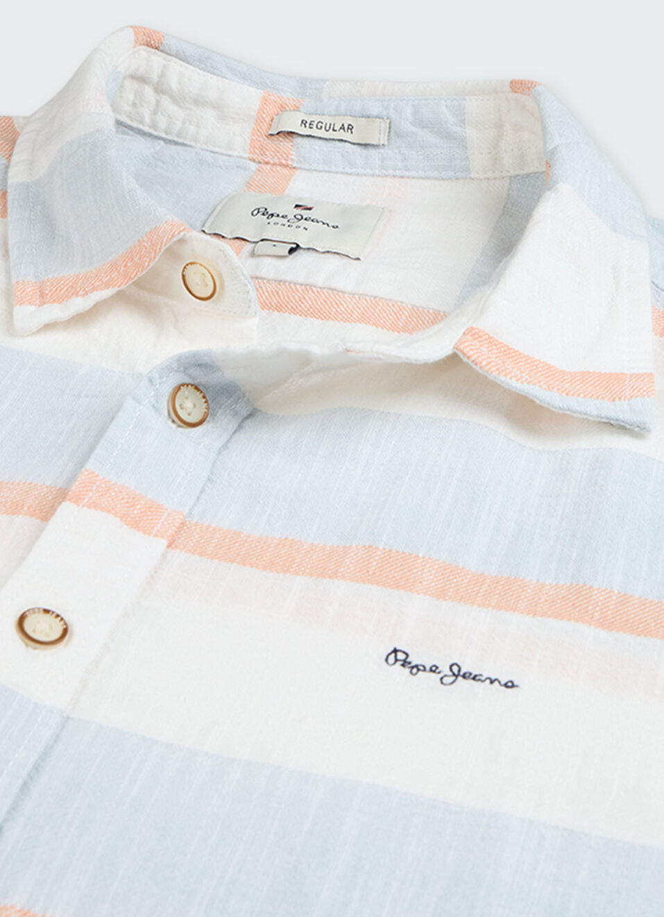 Men Sky Blue Striped Shirt, , large image number 7