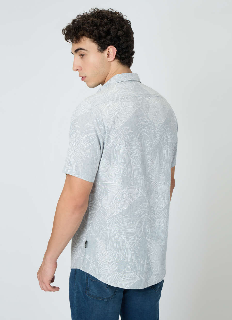 Men Grey Printed Shirt, , large image number 2